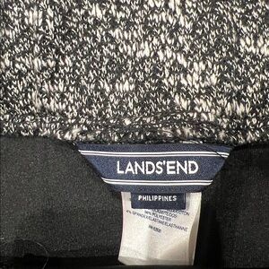 Lands End Ponte Tweed Fluted Skirt